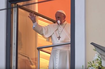 Papież Franciszek w oknie na Franciszkańskiej, 29 lipca 2016 r.