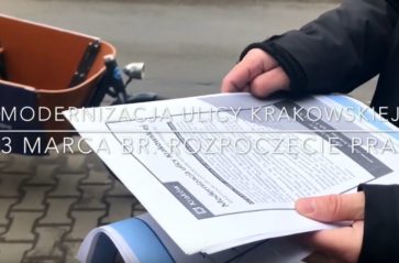 Mobilny punkt informacyjny w sprawie modernizacji ul. Krakowskiej