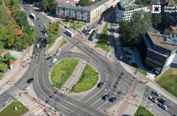 Prace na ul. Kamieńskiego i rondzie Matecznego