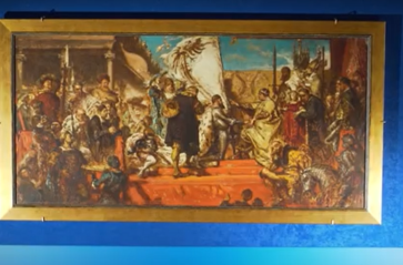 Szkic „Hołdu pruskiego” na Wawelu