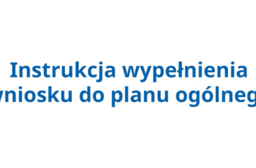 Złóż wniosek w sprawie planu ogólnego