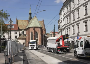 Postępy prac przy remoncie torowiska na ul. Franciszkańskiej