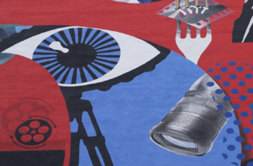 Jubileuszowy mural 65. Krakowskiego Festiwalu Filmowego
