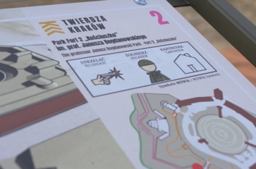 Pierwsze w Krakowie tablice ze znakami AAC w parku przy forcie „Kościuszko”